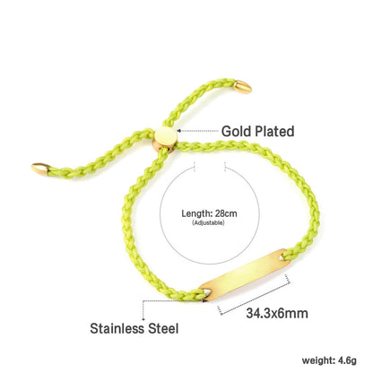 Rectangular green leather bracelet 28cm gold asonjewelry