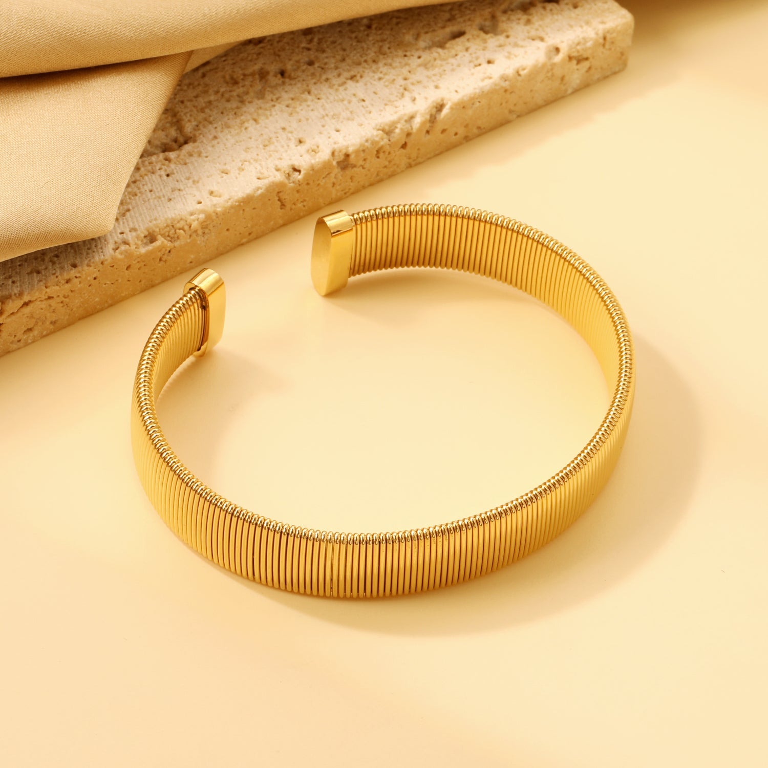Golden Hard Bracelet 11.8*63mm asonjewelry