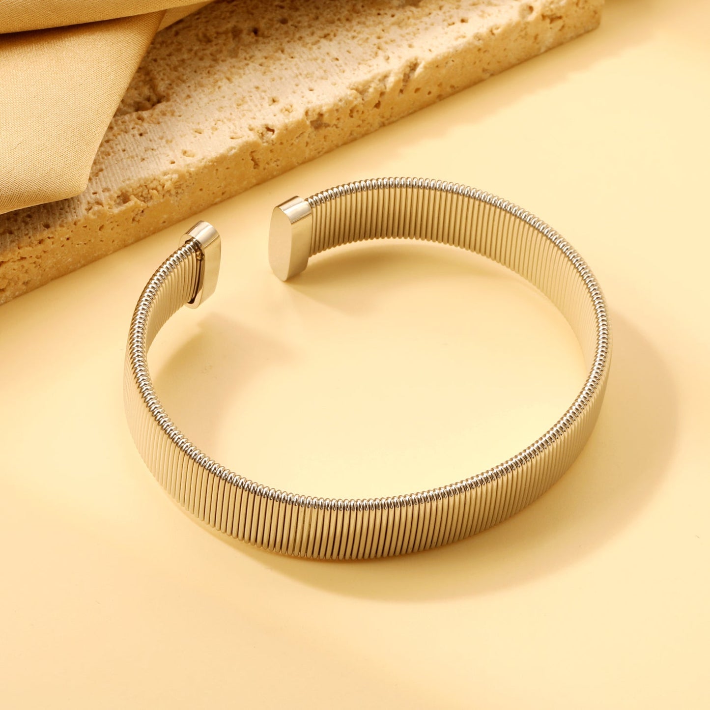 Golden Hard Bracelet 11.8*63mm asonjewelry