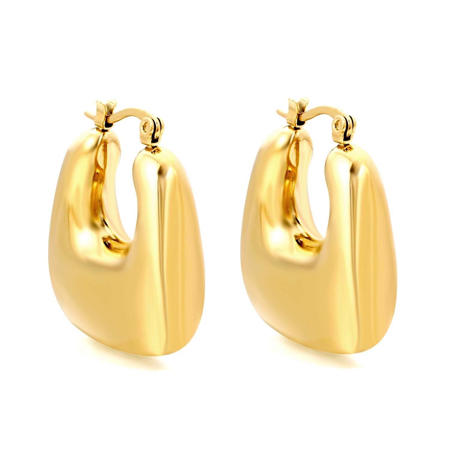 Hollow Handbag Earrings 26.2*25mm Gold Color asonjewelry