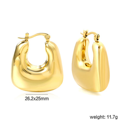Hollow Handbag Earrings 26.2*25mm Gold Color asonjewelry