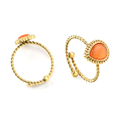 Vintage versatile elegant niche stainless steel ring asonjewelry