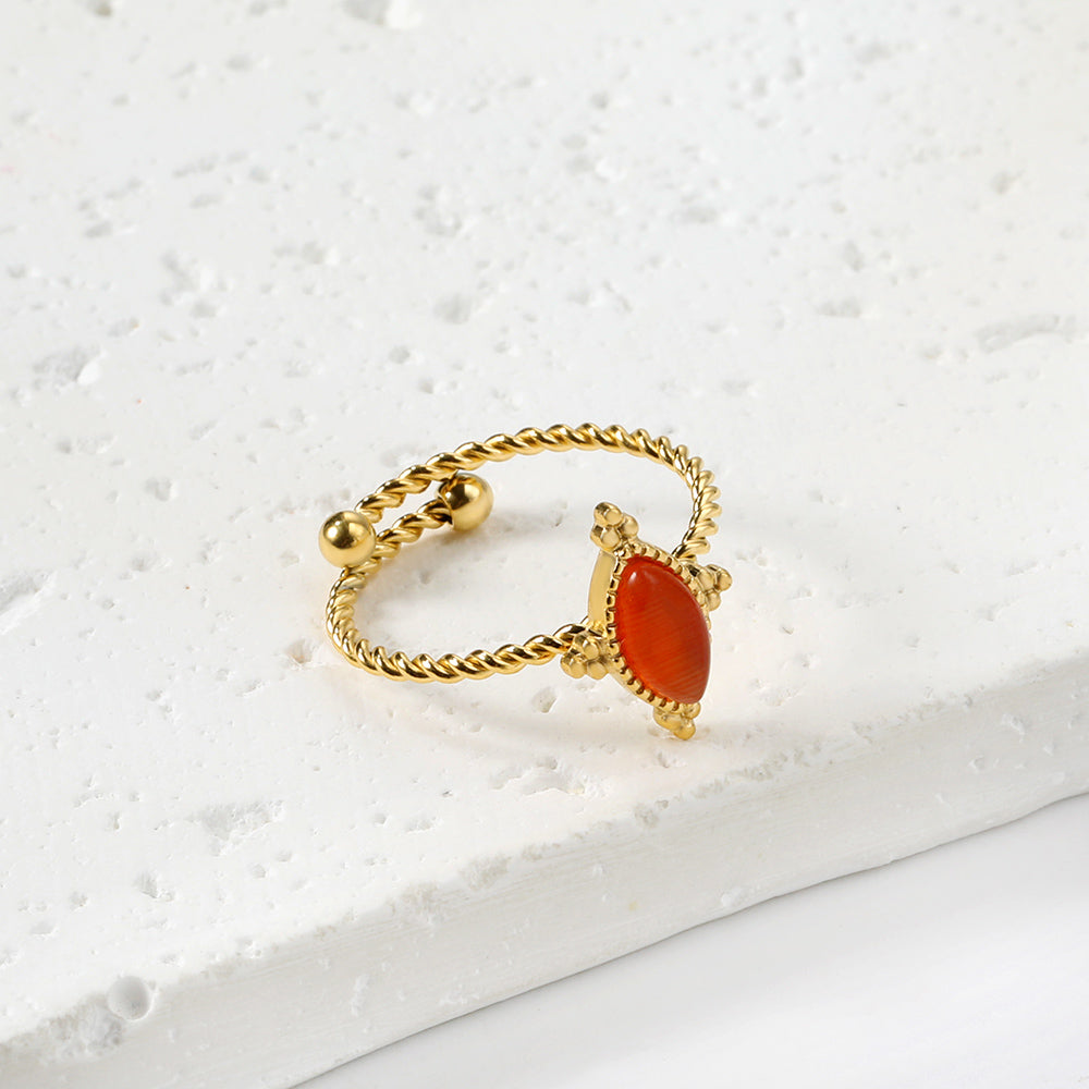 Vintage versatile elegant niche stainless steel ring asonjewelry