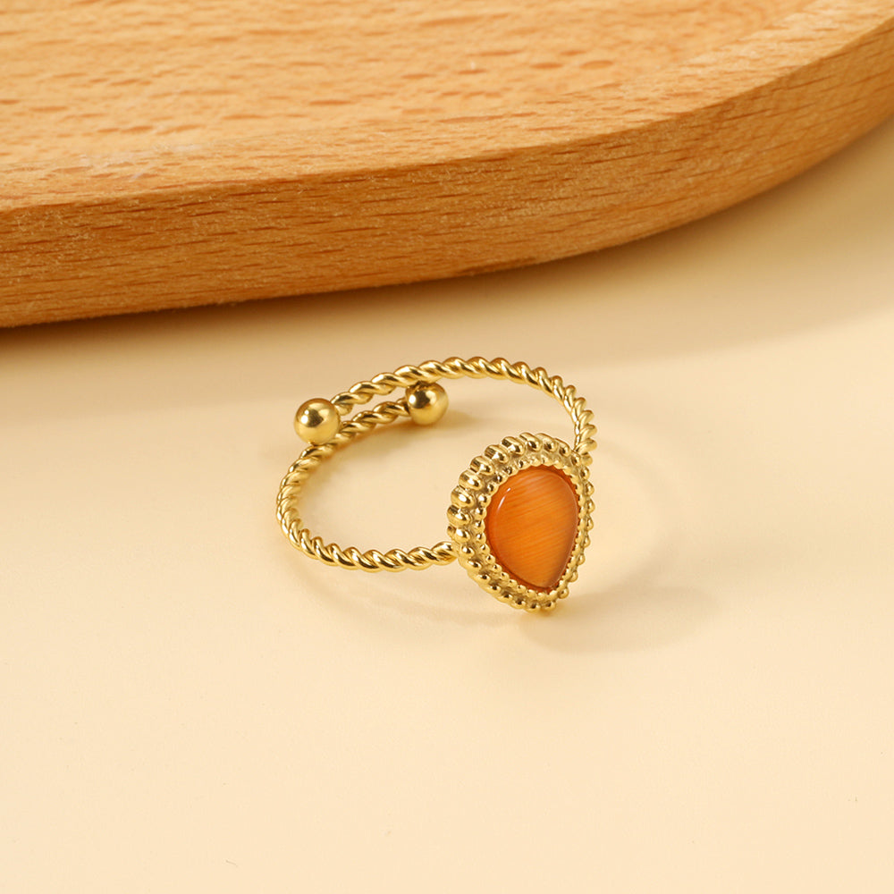 Vintage versatile elegant niche stainless steel ring asonjewelry