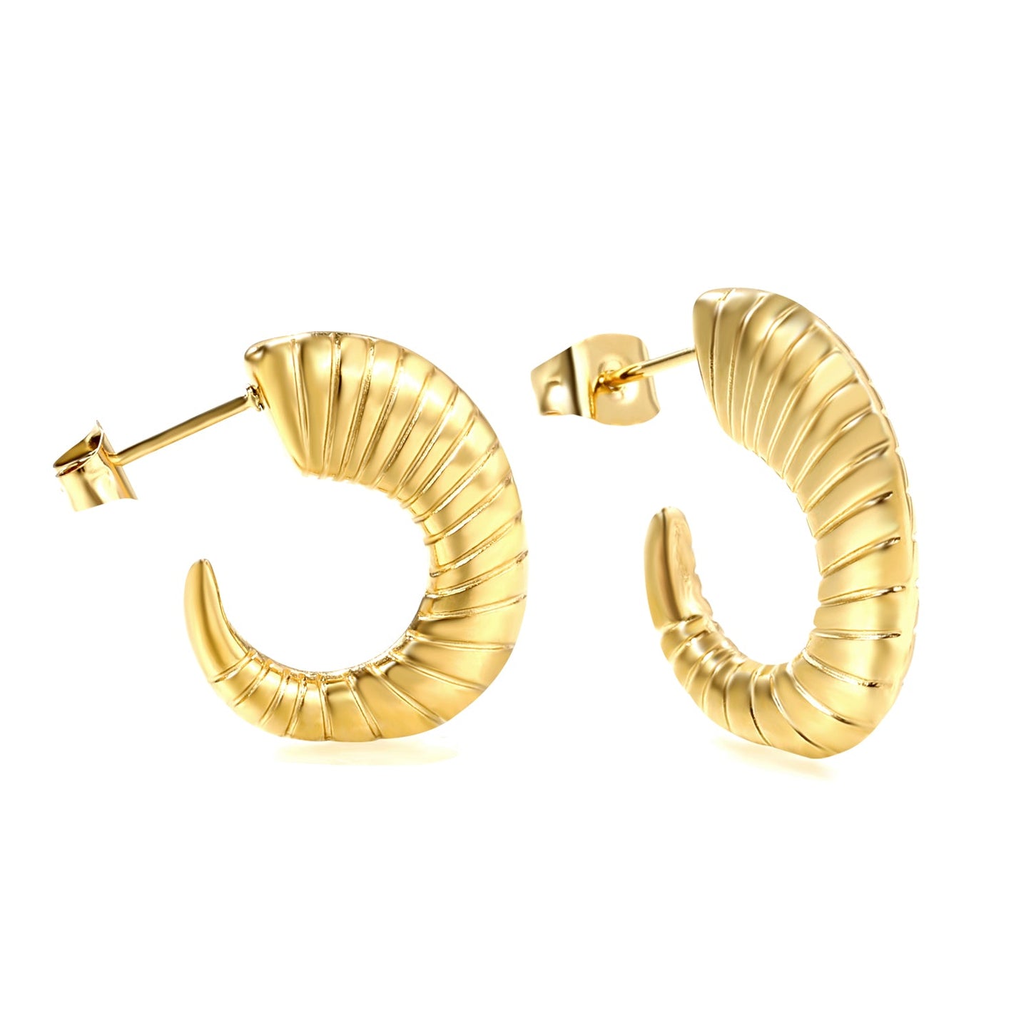 Buffalo horn earrings 18*22.5mm gold color asonjewelry