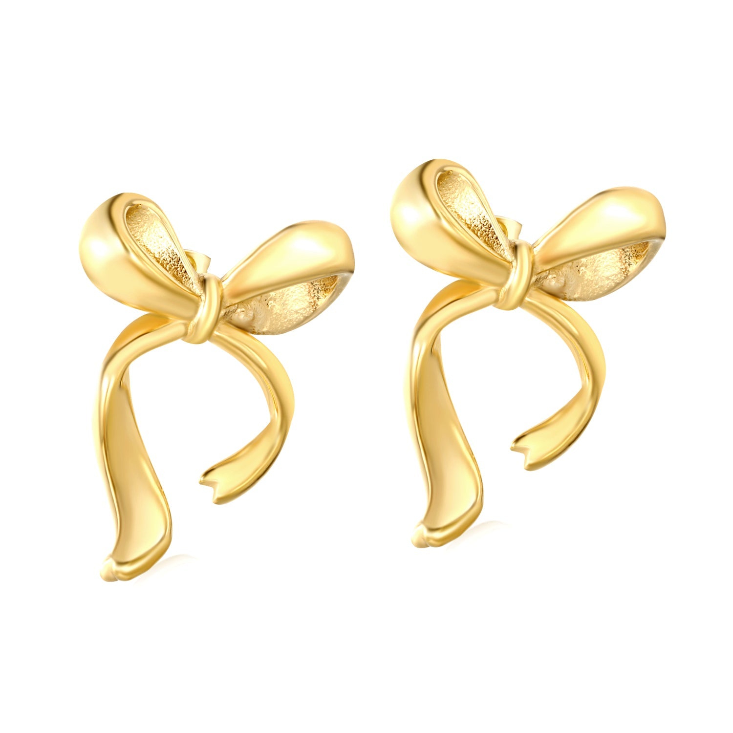 24*32mm bow earrings gold color asonjewelry