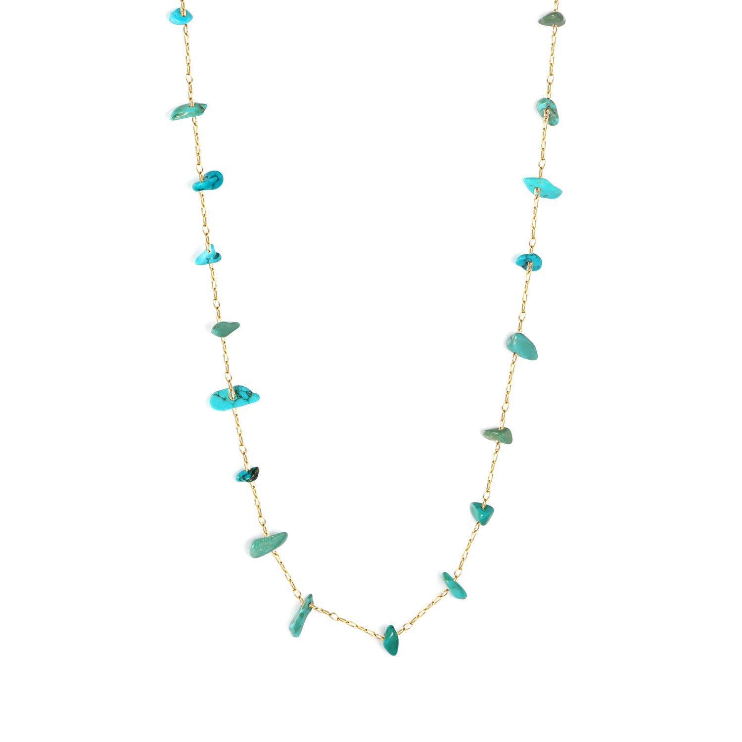 White turquoise/amethyst/pink stone/sky blue stone/turquoise/mixed color stone accessories 0.3 cross elongated chain *40+5cm+6mm round tail plate necklace gold color asonjewelry