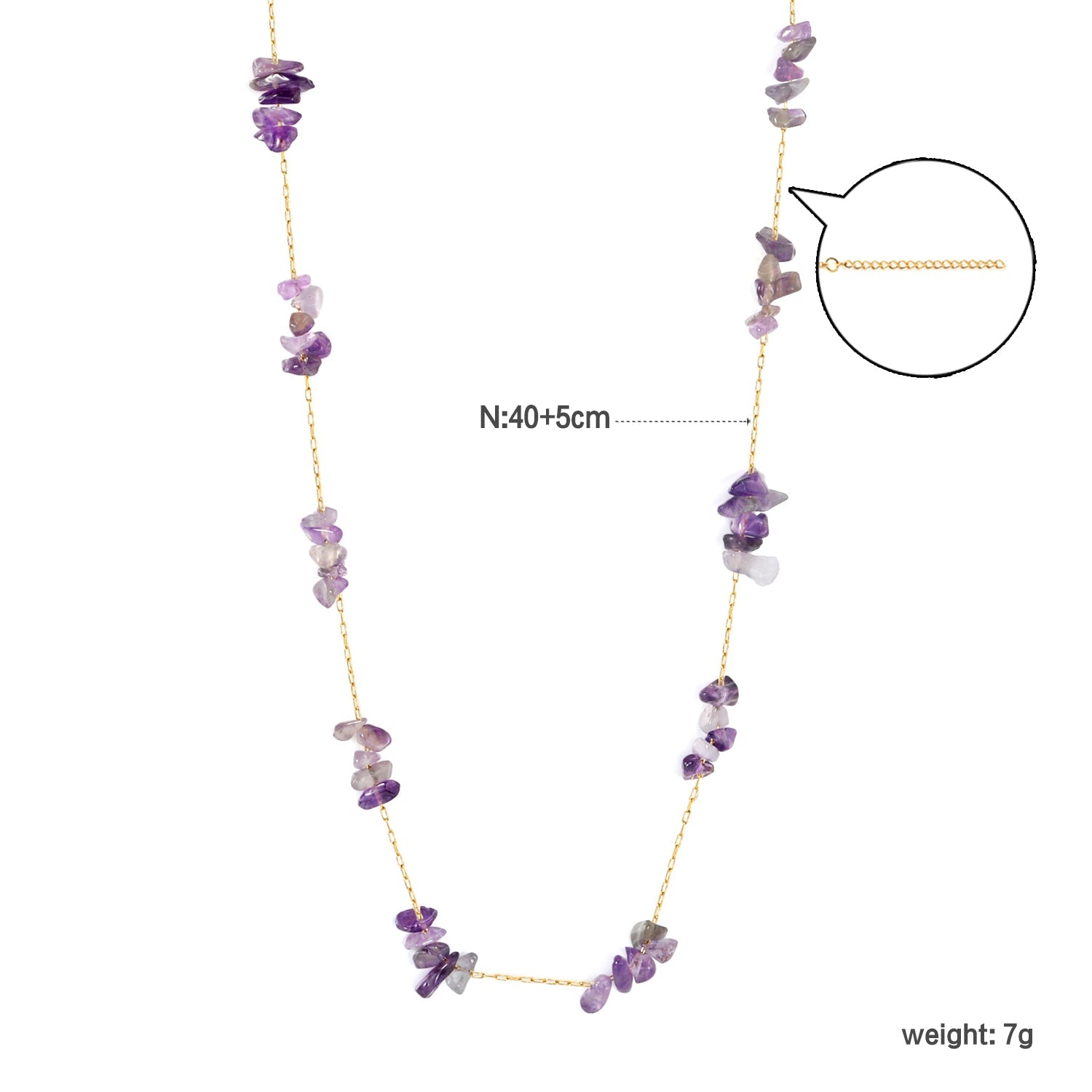 White/blue turquoise/purple/pink crystal/mixed color accessories 0.3 elongated chain *40+5cm+6mm round plate necklace gold color asonjewelry