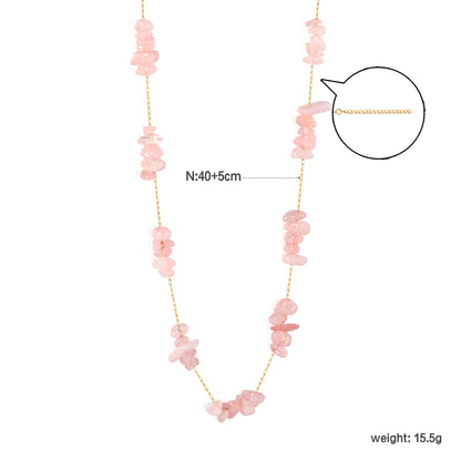 White/blue turquoise/purple/pink crystal/mixed color accessories 0.3 elongated chain *40+5cm+6mm round plate necklace gold color asonjewelry