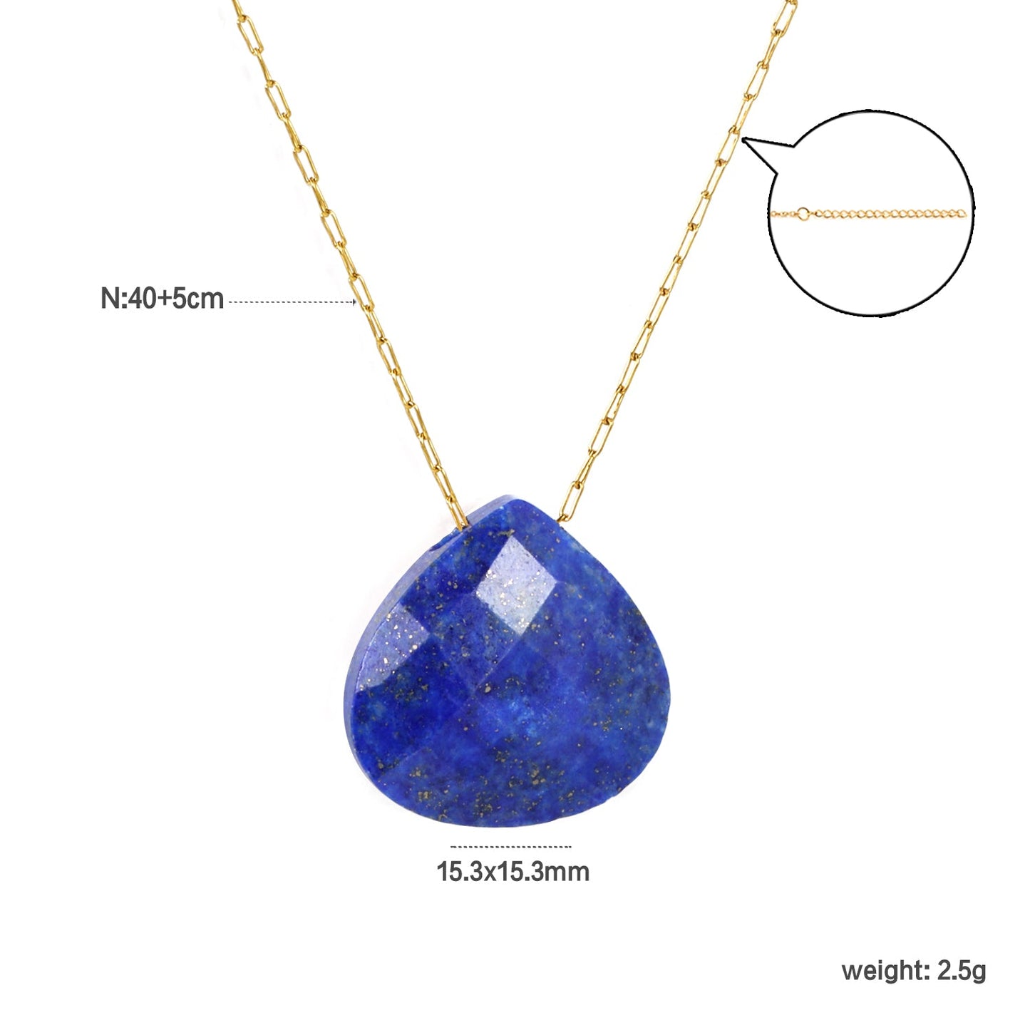 15.3mm Rhodochrosite/Yellow Tiger Stone/Dark Blue Stone/Green Stone/Amethyst/Pink Stone Pendant 0.3 Elongated Chain*40+5cm+6mm Round Plaque Necklace Gold Color asonjewelry