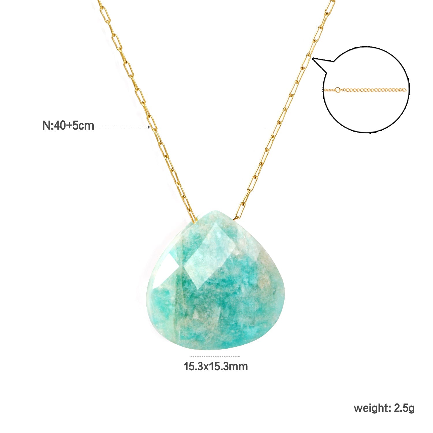 15.3mm Rhodochrosite/Yellow Tiger Stone/Dark Blue Stone/Green Stone/Amethyst/Pink Stone Pendant 0.3 Elongated Chain*40+5cm+6mm Round Plaque Necklace Gold Color asonjewelry