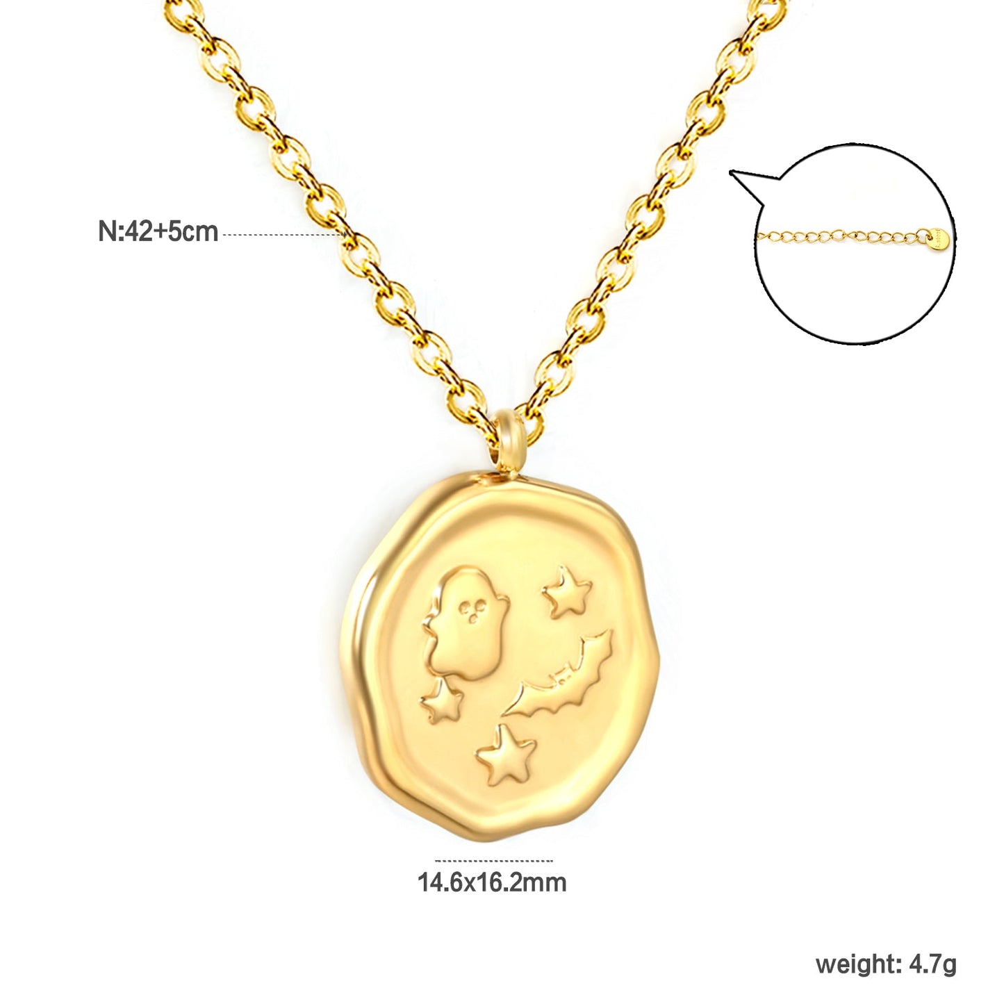 04 Cross Chain: 42+5cm + 6mm tag Accessories: Hydraulic 16mm Gold asonjewelry