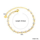 17 pieces of 4mm round-shaped jewelry with a 16+5CM + 6mm round tail design. Hand chain. Golden color
