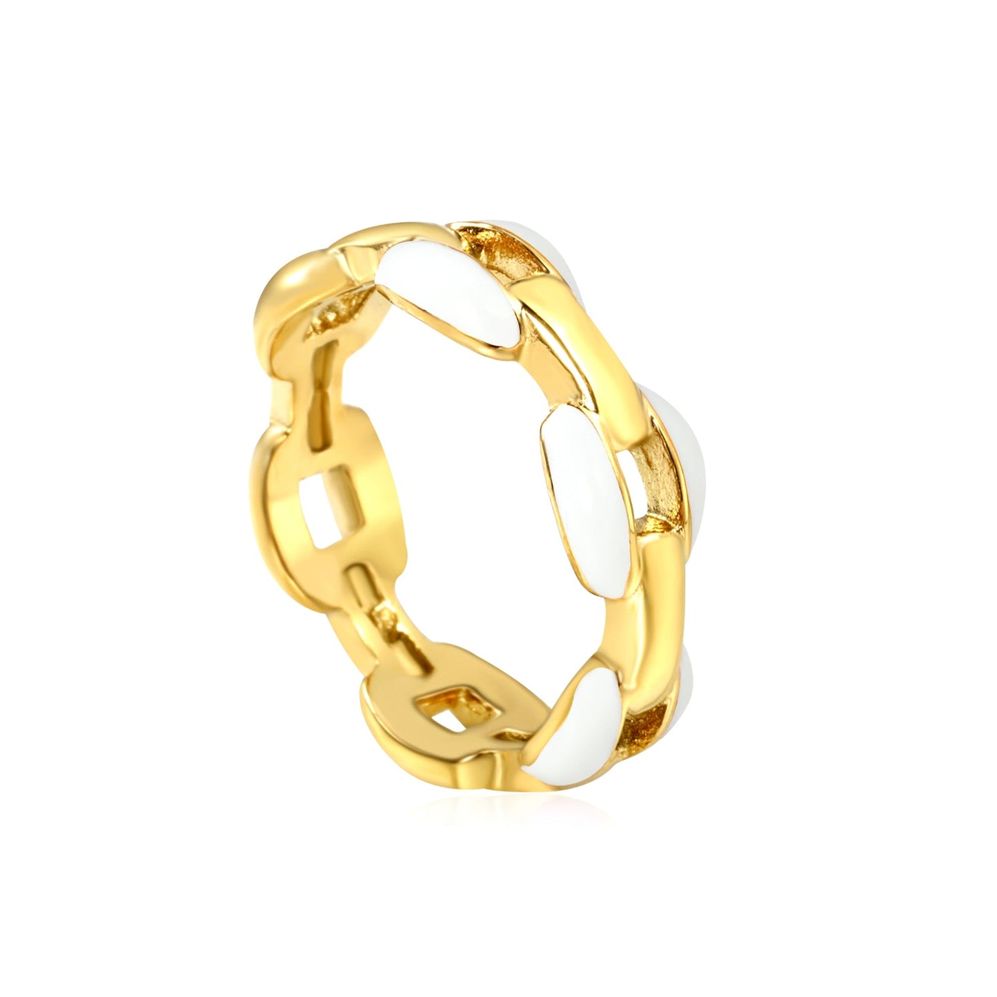 Height 6.5mm Ring-White/Purple/Pink/Blue Oil Drops Gold Color asonjewelry