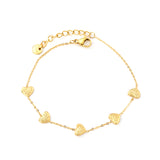 6.3*5.5mm heart-shaped black/purple/red/pink/dark blue oil-dripping accessories 0.3 cross chain *18+3cm+6mm round sign bracelet gold color