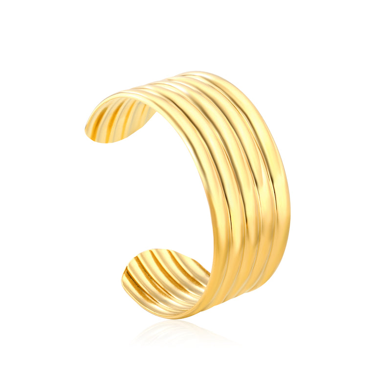 Width 29mm, inner diameter 60mm, smooth threaded bracelet, gold color