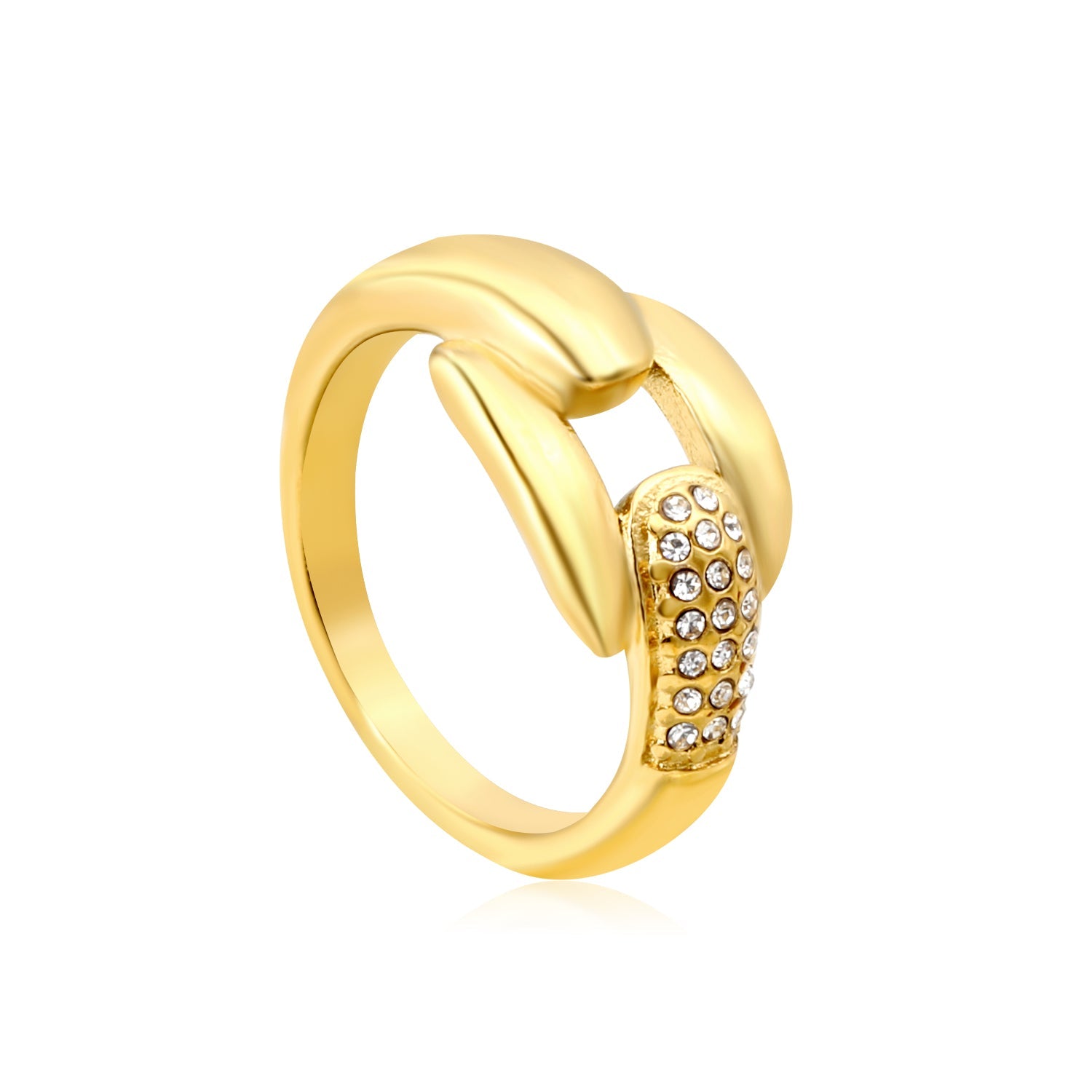 Gold - Plated Twisted Knot Rings with Diamond, Blue - Green & Emerald Gemstones asonjewelry