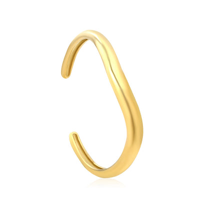 Width 7.5mm, inner diameter 59mm, bracelet, steel color/gold color asonjewelry