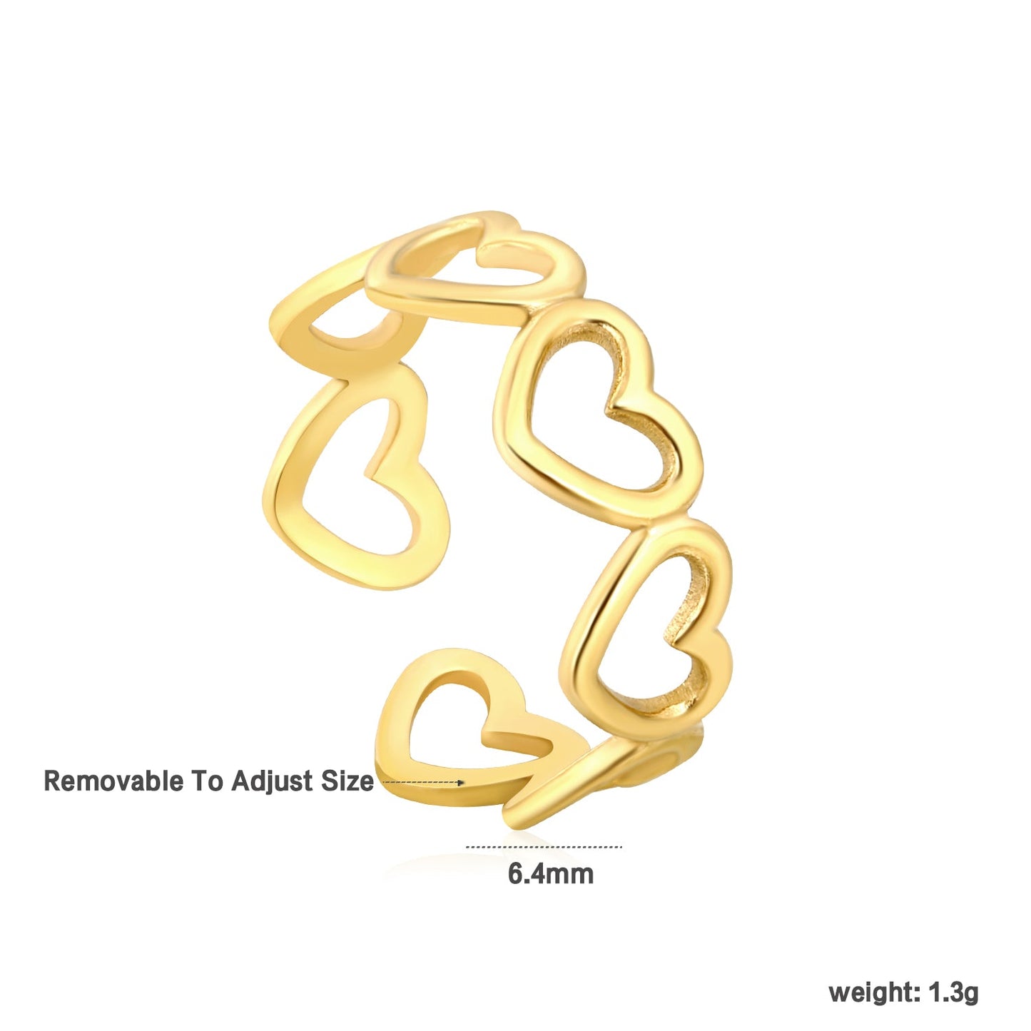 6.8mm Vintage Golden Adjustable Ring ¨C Matte Antique Finish, Wide Open Band, Retro-Inspired & Unique asonjewelry