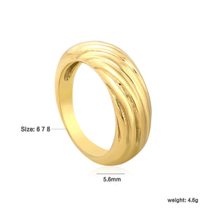 Gold - Plated Stainless Steel Twisted - Ribbon Ring