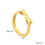 Gold Bow - Shaped Minimalist Ring