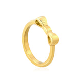 Gold Bow - Shaped Minimalist Ring