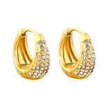 15.6*15mm ear hook + white/dark purple/royal blue/emerald diamond steel color/gold color