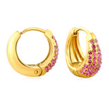 15.6*15mm ear hook + white/dark purple/royal blue/emerald diamond steel color/gold color