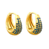15.6*15mm ear hook + white/dark purple/royal blue/emerald diamond steel color/gold color