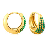 15.6*15mm ear hook + white/dark purple/royal blue/emerald diamond steel color/gold color