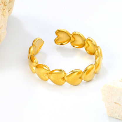 10.2mm Dramatic Golden Open Ring ¨C 10.2mm Ultra-Wide 3D Band, Bold Adjustable Design for Streetwear & Parties asonjewelry