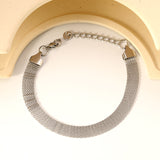 Width 6mm/8mm*Thickness 1mm Flat Mesh Bracelet 18+3cm+6mm Round Tail Plate Gold/ Steel