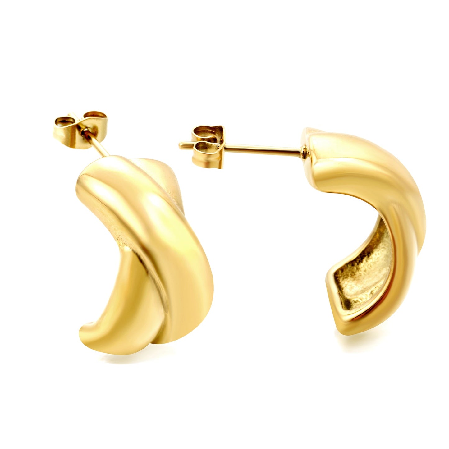 Half Cross Earrings 11.3*18.6mm asonjewelry