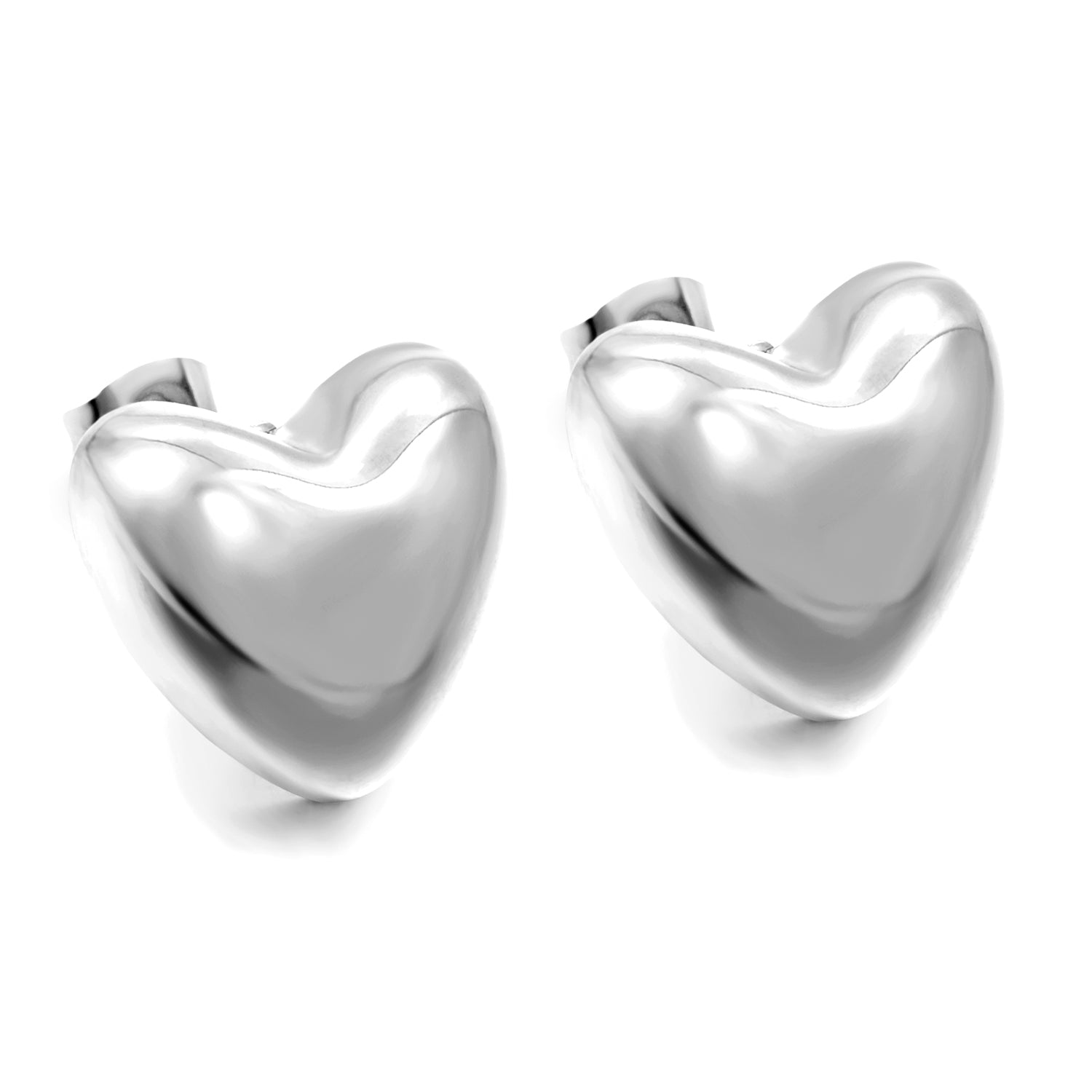 Heart-shaped gold-colored stud earrings 18*16.6mm asonjewelry