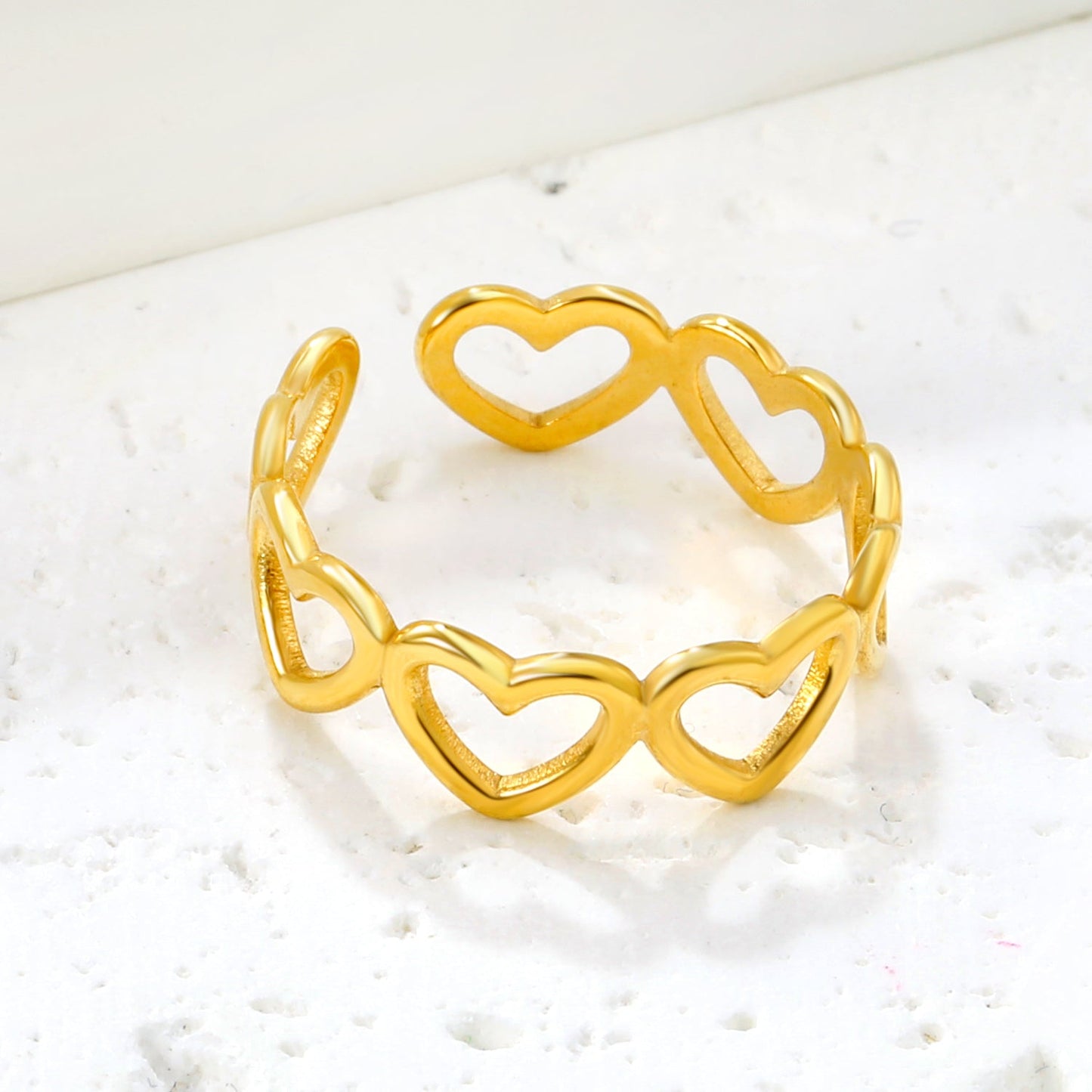 6.8mm Vintage Golden Adjustable Ring ¨C Matte Antique Finish, Wide Open Band, Retro-Inspired & Unique asonjewelry