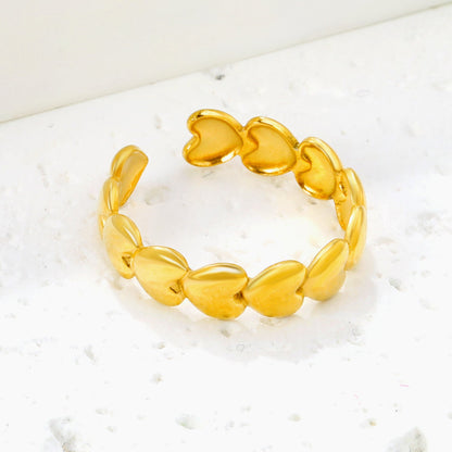 10.2mm Dramatic Golden Open Ring ¨C 10.2mm Ultra-Wide 3D Band, Bold Adjustable Design for Streetwear & Parties asonjewelry