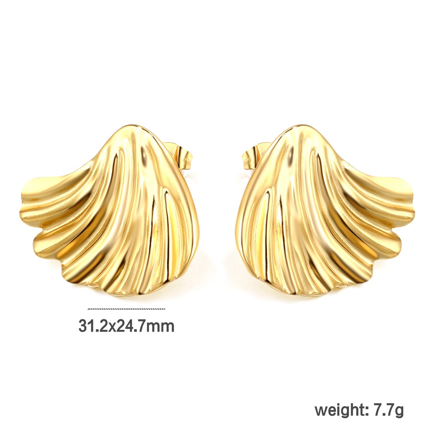 31.2*24.7mm threaded winged stud earrings asonjewelry