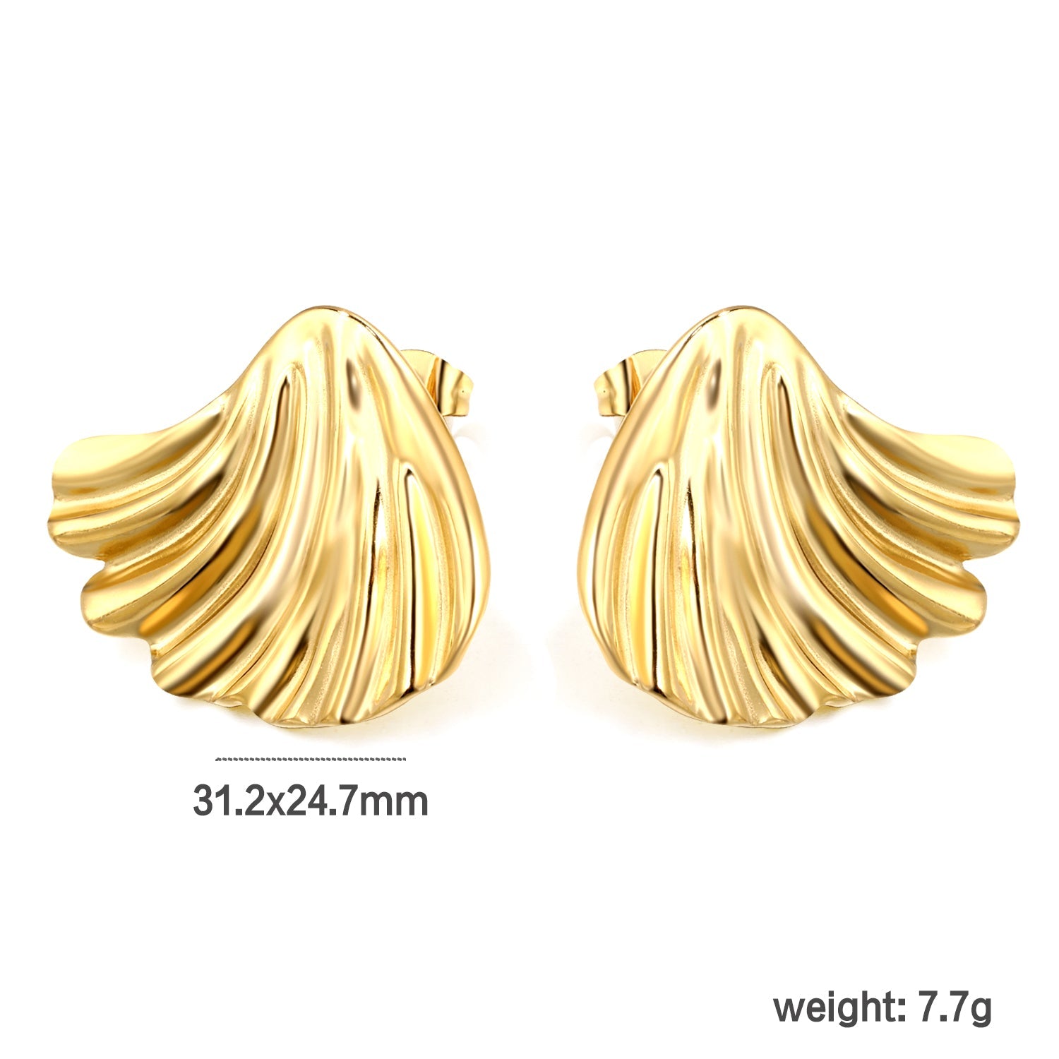 31.2*24.7mm threaded winged stud earrings asonjewelry