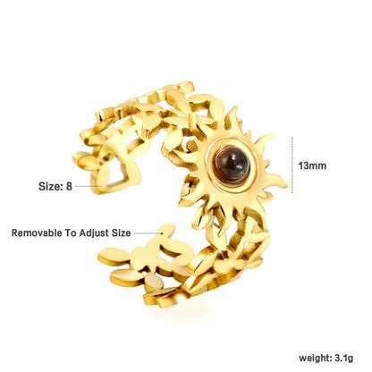 13mm Sunburst Pearl/Turquoise/Tiger Eye Split Ring Gold 8 asonjewelry