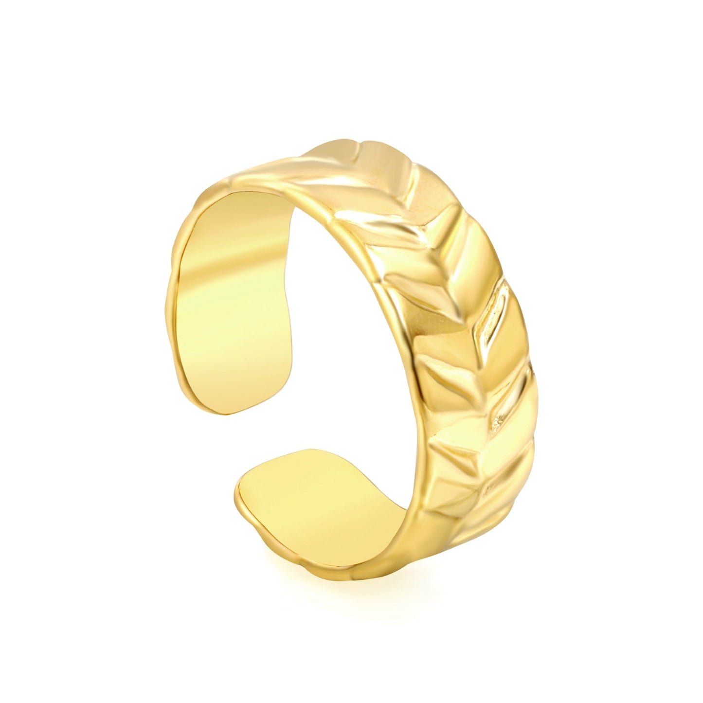 New exaggerated surface wheat ear shape ring asonjewelry