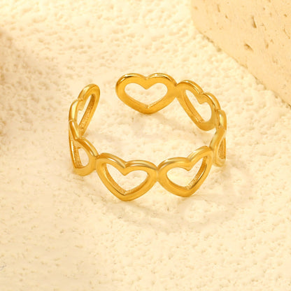6.8mm Vintage Golden Adjustable Ring ¨C Matte Antique Finish, Wide Open Band, Retro-Inspired & Unique asonjewelry