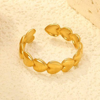 10.2mm Dramatic Golden Open Ring ¨C 10.2mm Ultra-Wide 3D Band, Bold Adjustable Design for Streetwear & Parties asonjewelry