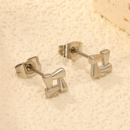 7.8 x 7.8 mm openwork square stud earrings, gold/steel color asonjewelry