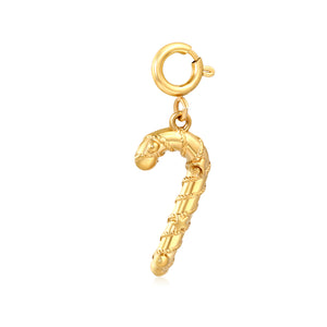 10*20mm Christmas Candy Cane with 7mm Spring Clip Accessory Gold