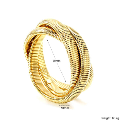 Soft bracelet 10*outside 70mm gold color asonjewelry