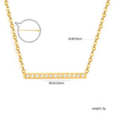 29.6 * 2.6mm single-cut CNC diamond pendant with 0.4 cross chain, 40 + 5cm + 6mm round tail tag. Necklace in gold