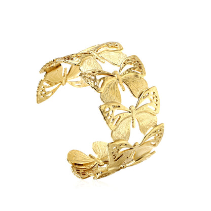 34.7mm wide open soft bracelet gold color asonjewelry