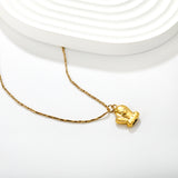 11.3*14mm Glove 0.9 Twisted Square Snake Chain 45+5cm + 6mm Round Tail Tag