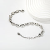 9.3*7.4mm series pig-nose chain 18+5cm+6mm round tail brand bracelet in steel color and gold color