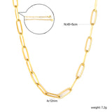 1*4*12mm long flat cross 45*5cm+6mm round tail pendant necklace steel color/gold color